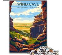 Puzzle 1000 pièces pour Adultes Parc National de Wind Cave, pour et à partir de 14 Ans Jouets éducatifs et éducatifs Jeux familiaux Cadeau d'anniversaire 50x75cm
