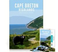 Puzzle 1000 pièces pour Adultes,Parc National des Hautes Terres du Cap-Breton,Décoration soignée,Jeu de Construction,Jeu de Paix,Cadeau d'anniversaire (38x26cm)