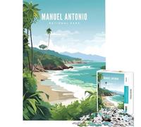 Puzzle 1000 pièces pour Adultes Parc National Manuel Antonio Jeu Impossible Jouets Jeux éducatifs Cadeaux d'anniversaire activités familiales (Dimensions 75x50cm)