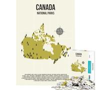 Puzzle 1000 pièces pour Adultes Parcs nationaux du Canada Jeux éducatifs et Jouets d'apprentissage Cadeaux d'anniversaire Une œuvre d'art (Dimensions 38x52cm)