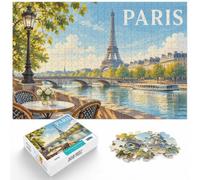 Puzzle 1000 pièces pour Adultes, Paris Cityscape with Eiffel Tower | Pour les moments calmes pendant les fêtes : ce puzzle adulte 1000 pièces transforme les vacances d'hiver en pause puzzle.