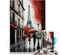 Puzzle 1000 pièces pour Adultes Paris France Rouge Compétition de Vitesse Manuelle Chaque pièce est Unique - Jeu Familial Stimulant et Amusant 50x70cm