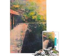 Puzzle 1000 pièces pour Adultes Paysage Abstrait avec colonnes Jeu de Puzzle Manuel découpe de précision Cadeau Anti-Stress (Taille 50x75cm)
