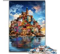 Puzzle 1000 pièces pour Adultes, Paysage de Bord de mer Italien, en Carton, idéal pour s'amuser en Famille, Jouer en société ou Offrir en Cadeau d'anniversaire 1000 pièces(26x38cm)