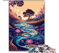 Puzzle 1000 pièces pour Adultes, Paysage de Fleurs spirituelles, en Bois, Jeu Familial interactif, décoration d'intérieur à Faire soi-même, défi cérébral, Cadeau 1000 pièces(50x75cm)