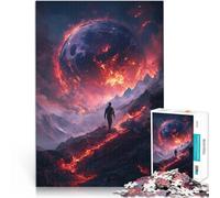 Puzzle 1000 pièces pour Adultes Paysage de la planète en feu Jouets Jeux éducatifs Soulagement du Stress Idées Cadeaux 75x50cm