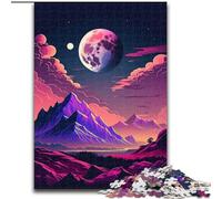 Puzzle 1000 pièces pour Adultes, Paysage de Montagne en Bois, Casse-tête Stimulant à Faire soi-même, Jeu Familial idéal ou Cadeau décoratif(1000 pièces, 50x75cm)