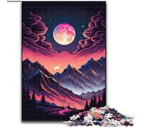 Puzzle 1000 pièces pour Adultes, Paysage de Montagne, en Bois, idéal pour Les fêtes ou Un Anniversaire, Jeu de société, 1000 pièces(50x75cm)