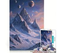 Puzzle 1000 pièces pour Adultes Paysage de Montagne enneigée dans Un Univers parallèle Jeu Impossible défi à relever idéal comme Cadeau 38x52cm