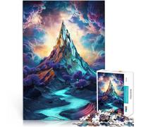 Puzzle 1000 pièces pour Adultes Paysage de Montagne Mystique Fabriqué en Carton pour Les 14 Ans et Plus Staycation Tuer Le Temps Idées Cadeaux。Taille：38x52cm/14.96x20.47pouce
