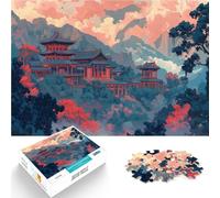 Puzzle 1000 pièces pour Adultes Paysage de Temple Japonais Jeux éducatifs Décoration d'intérieur Décoration Parfaite 75x50cm