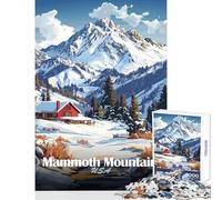 Puzzle 1000 pièces pour Adultes Paysage d'hiver à Mammoth Mountain Jeu Pratique pour améliorer la mémoire et Lutter Contre Le Stress Jeu d'interaction Parent-Enfant (50x75cm)