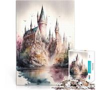 Puzzle 1000 pièces pour Adultes Paysage du château Séjour Anti-Stress pour Tuer Le Temps Renforcer l'amour Entre Les Couples 38x26cm