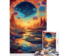 Puzzle 1000 pièces pour Adultes Paysage d'un Monde Extraterrestre décoration Murale pour Jouer en Famille et renforcer Les Liens Entre Les Couples Dimensions 38x26cm