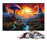 Puzzle 1000 pièces pour Adultes Paysage étrange et coloré Puzzle en Bois Jouet éducatif 1000 pièces (75 x 50 cm)