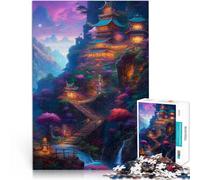 Puzzle 1000 pièces pour Adultes Paysage Fantastique 3 Séjour Anti-Stress pour Tuer Le Temps Cadeaux du Père Noël Secret 50x70cm