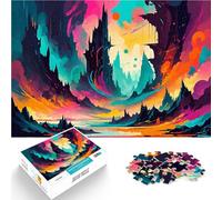 Puzzle 1000 pièces pour Adultes Paysage Fantastique avec château Compétition de Vitesse Manuelle Décoration Parfaite 38x26cm