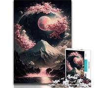 Puzzle 1000 pièces pour Adultes Paysage Japonais néon 1000 pièces pour Adolescents Anti-Stress Cadeau Amusant (38x26cm)