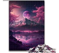 Puzzle 1000 pièces pour Adultes, Paysage Japonais néon, en Bois, activités Amusantes à la Maison, Cadeau d'anniversaire, Cadeau de Voyage, 1000 pièces(50x75cm)