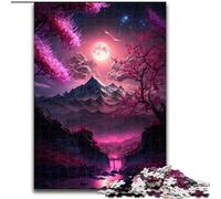 Puzzle 1000 pièces pour Adultes Paysage Japonais Néon Puzzle en Carton, Divertissement Relaxant, Cadeau de Noël Parfait et décoration intérieure 1000 pièces(26x38cm)