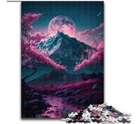 Puzzle 1000 pièces pour Adultes Paysage Japonais Néon Puzzles en Carton, Jouets Cadeau Éducatif Intellectuel Décompressant Amusant Jeu Familial 1000 pièces(26x38cm)