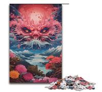 Puzzle 1000 pièces pour Adultes Paysage Japonais psychédélique coloré Jeu éducatif défi Jouet Illustration Cadeau 1000 pièces (38 x 26 cm)