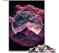 Puzzle 1000 pièces pour Adultes, Paysage Japonais, Puzzle néon en Carton, idée Cadeau de Noël, Illustration Humoristique, Illustration détaillée, 1000 pièces(26x38cm)