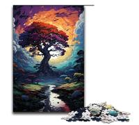 Puzzle 1000 pièces pour Adultes Paysage Magique d'arbre psychédélique coloré idéal comme Cadeau pour Toute la Famille (1000 pièces 75 x 50 cm)