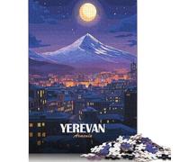 Puzzle 1000 pièces pour Adultes - Paysage Nocturne d'Erevan, Arménie - Jeu éducatif - 38 x 26 cm