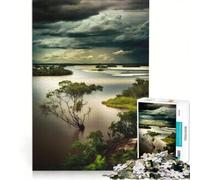 Puzzle 1000 pièces pour Adultes, Paysage onirique du fleuve Amazone, Jeu Impossible, défi Difficile, renforce l'amour Entre Les Couples 50x75cm