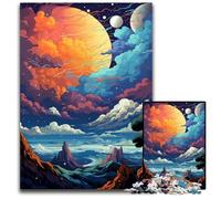 Puzzle 1000 pièces pour Adultes Paysage planétaire Fantastique pour Un Divertissement Relaxant Un Cadeau de Noël idéal et Une décoration d'intérieur (1000 pièces 38 x 26 cm)