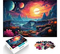Puzzle 1000 pièces pour Adultes Paysage planétaire Jouets éducatifs Anti-Stress 26 x 38 cm Jeu éducatif pour Anniversaire et Noël