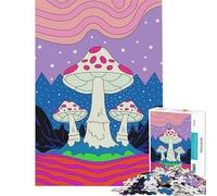 Puzzle 1000 pièces pour Adultes Paysage psychédélique de Champignons Puzzle Anti-Stress Jouet pour améliorer la mémoire Offre idéale comme Cadeau pour Toute la Famille (Taille 50x75cm)