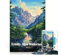 Puzzle 1000 pièces pour Adultes Paysage Sauvage des Alpes de la Trinité, États-Unis Art visuel Jeu de réflexion Amusant et Complexe pour Noël (50x75cm)