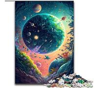 Puzzle 1000 pièces pour Adultes, Paysage Spatial Fou en Bois, idéal pour Une décoration Artistique DIY ou Un Cadeau d'anniversaire. 50x75cm. Un Casse-tête Stimulant - Jouet Relaxant pour Adolescents.