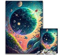 Puzzle 1000 pièces pour Adultes, Paysage Spatial Fou, Jeu interactif Familial, défi cérébral, 26 x 38 cm