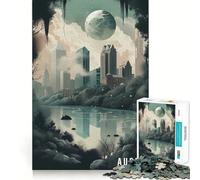 Puzzle 1000 pièces pour Adultes Paysage Urbain d'Austin Jeu d'articulation Propre et Amusant Activité de détente pour Un Anniversaire (50x75cm)
