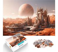 Puzzle 1000 pièces pour Adultes Paysage Urbain de la planète Rouge Mars Jouets éducatifs Offrir en Cadeau à Toute la Famille 75x50cm