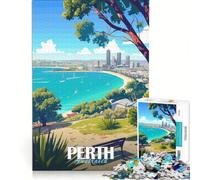 Puzzle 1000 pièces pour Adultes Paysage Urbain de Perth Australie Jeu Impossible défi à relever idéal comme Cadeau 38x52cm