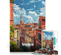 Puzzle 1000 pièces pour Adultes, Paysage Urbain de Venise, Assemblage Parfait, Jeu de réflexion Artistique, Cadeau, Jeu Lent, décoration Murale de Noël (50x75cm)