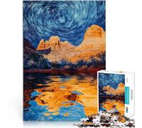 Puzzle 1000 pièces pour Adultes Paysages et Symboles de beauté à Travers Les États-Unis Fan Nature Vintage défi éducatif Bon Cadeau 38x26cm