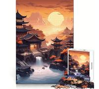 Puzzle 1000 pièces pour Adultes, paysages Vintage du Japon, idéal pour développer l'esprit d'analyse, se détendre et créer Un Joli Coin Douillet, Parfait comme Cadeau de Noël (50x75cm)