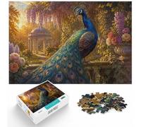Puzzle 1000 pièces pour Adultes, Peacock Stained Glass Art | Pour les longues séances de puzzle : ce puzzle adulte 1000 pièces peut se faire seul ou se partager.