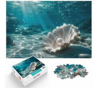 Puzzle 1000 pièces pour Adultes, Pearl in Shell Underwater Scene | Pour faire un puzzle à la maison : ce puzzle adulte 1000 pièces convient aux amateurs de puzzles patients.