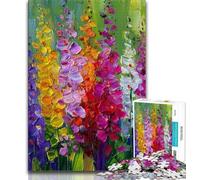 Puzzle 1000 pièces pour Adultes Peinture à l'huile campanule pour Adolescents 1000 pièces Parfait pour Les soirées Jeux Jouet coloré pour la Maison Cadeau 38x26cm