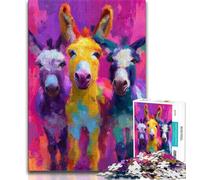 Puzzle 1000 pièces pour Adultes, Peinture à l'huile d'âne, Aide Le Cerveau à exercer, Jouets addictifs pour cultiver la Patience, décoration Parfaite 50x75cm