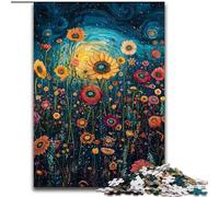 Puzzle 1000 pièces pour Adultes, Peinture à l'huile de Fleurs psychédéliques, Jouet éducatif idéal comme Cadeau pour Toute la Famille, à partir de 14 Ans (Taille 50x75cm)
