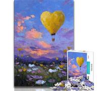 Puzzle 1000 pièces pour Adultes, Peinture à l'huile de montgolfière, Jouets éducatifs et éducatifs pour la Famille, pour renforcer l'amour Entre Couples, 50x75cm