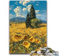 Puzzle 1000 pièces pour Adultes, Peinture à l'huile de Tournesol, Jouets éducatifs, Jeux de Famille, Cadeaux pour Amis et Famille, 50x75cm