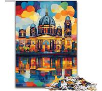 Puzzle 1000 pièces pour Adultes,Peinture à l'huile du Taj Mahal,activités familiales Amusantes à la Maison,Cadeau d'anniversaire,Cadeau de Voyage,pour Les Enfants de 14 Ans et Plus (Taille 26x38cm)